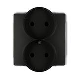 DECO Mechanizm gniazda podwójnego do ramki DECO Soft bez uziemienia 2x2P (przesłony torów prądowych)