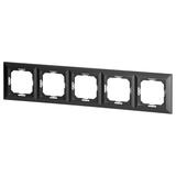 Ramka pieciokrotna Pearl, Ra-5P, czarny OR-OE-7720/5/B ORNO