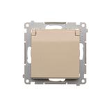 Simon 54 Gniazdo IP44 bez uszczelki 16A z. śrub. kremowy *Wymagana uszczelka ramki