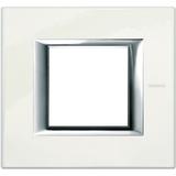 AXOLUTE - RAMKA PROSTOKĄTNA POZIOMA 2 MODUŁY WHITE LIMOGES, Bticino