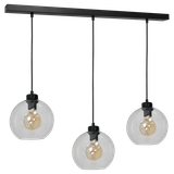 Milagro lampa wisząca Sofia Clear 3xE27 czarna MLP6579