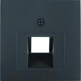 BERKER B.X Płytka czołowa do gniazda przyłączeniowego UAE pojedyncza komp./tel. antracyt 14071606 HA