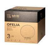 Oprawa ogrodowa OFELIA kula E27 max. 18W IP65 kamień 28cm wbijana AD-OP-6588GE27ZW ORNO