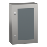 Spacial Obudowa wisząca ze stali nierdzewnej S3X IP66 304L drzwi transparentne 600x 400x200mm