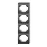 LOGO Ramka pionowa poczwórna grafitowa