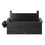 Gniazdo meblowe wpuszczane w blat z płaskim frezowanym rantem szczotką przeciwkurzową i przewodem 1,