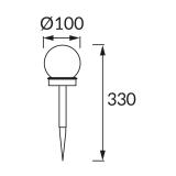 Lampa solarna LED OLIN LED 33 0,06W CW