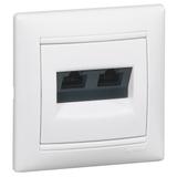 VALENA GNIAZDO 2XRJ45 KAT 5E UTP BIAŁY, Legrand