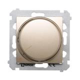 Simon 54 Ściemniacz obrotowy dwubiegunowy do LED ściemnialnych 230V 5-215W złoty mat *Wymagana instalacja 4-przewodowa DS9L2.01/44 KONTAKT
