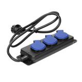 Przedłużacz warsztatowy bryzgoszczelny IP44 3 gniazda IP44 przewód gumowy H05RR-F 3x1,5mm2 OR-AE-131