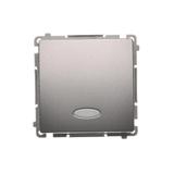 Simon Basic Przycisk dzwonek z podświetleniem LED 10A 250V szybkozłączka stal inox BMD1L.01/21 KONTAKT
