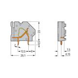 złączka do płytek drukowanych jasnoszara raster 7,5 mm