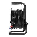 Przedłużacz bębnowy, 4 gniazda 2P+Z, kabel PVC H05VV-F 3x1,5mm2, długość 25m, stałe gniazda, termik,