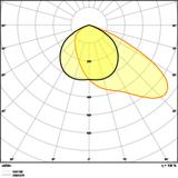 Naświetlacz FLOOD LED PERFORMANCE 100W 3000K ASYM 55x110 black