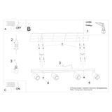 Plafon NERO 4 czarny/chrom