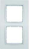 BERKER B.7 Ramka podwójna aluminium mat 10126424 HAGER
