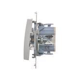 Simon 54 Łącznik schodowy 10A 250V szybkozłączka srebrny mat DW6.01/43 KONTAKT