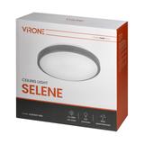 Lampa sufitowa SELENE plafon 2xE27 2x60W klosz matowy IP54 szary