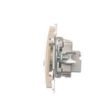 Simon Basic Gniazdo antenowe R-TV-DATA 1x wejście: 5–862 MHz beż