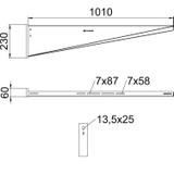 AW 55/101, WSPORNIK WIESZAKOWY 1010MM FT