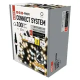 Oświetlenie łączone Profi - łańcuch 100LED 10m, ciepła biel+zimna biel miga, czarny, timer