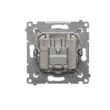 Simon 54 Gniazdo TV-DATA. Dwa porty wyjściowe typu Częstotliwość dla wejścia 5-1000 MHz srebrny mat