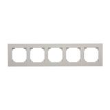Simon 55 Ramka pięciokrotna 5-krotna LINE Aluminium mat TR5/143 KONTAKT
