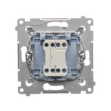 Simon 54 Przycisk „dzwonek” 10A szybkozłączka srebrny mat