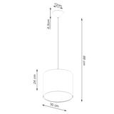 Lampa wisząca NOVA 30 biała