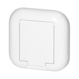 Gniazdo pojedyncze podtynkowe 2p+Z 16A, 250V z klapką w kolorze wyrobu, FAN, biały