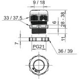 V-TEC PG21+ LGR, Dławik kablowy