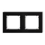 MINI Ramka uniwersalna podwójna z tworzywa czarny mat