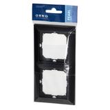 Ramka podwójna Pearl, Ra-2P, czarny OR-OE-7720/2/B ORNO