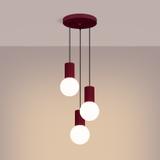 Lampa wisząca HALO 3P burgund