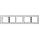 SONATA Ramka pięciokrotna - kolor białe szkło szron
