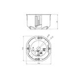 PV60K ,  Puszka inst. do pustych ścian O 60, niebieski