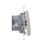 Simon 54 Przycisk „dzwonek” z podświetleniem LED 16A z. śrub. srebrny mat