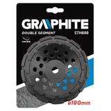 Tarcza diamentowa szlifierska 180 x 22.2 x 5 mm, podwójny segment