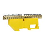 Listwa zaciskowa PE na szynę TH35 18 przewodów żółta OR-LZ-8204/18/Y ORNO