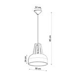 Sollux Lampa wisząca CASCO czarna/biała SL.0389