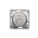 Simon 54 Łącznik z czujnikiem ruchu z przekaźnikiem z zabezpieczeniem 8(2)A 230V srebrny mat *Wymagana instalacja 3-przewodowa DCR11P.01/43 KONTAKT