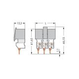 rozgałęźnik 0,75 mm2 3-polowy biały/szary