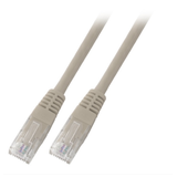 Patchcord RJ45 U/UTP kat. 5e PVC CCA szary 15m