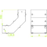 LPKMP100H50 Łuk pionowy 90° 1,5 mm