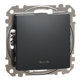 Sedna Design & Elements, przycisk z podświetleniem, czarny antracyt