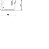 tehalit.VK flex 10 Kanał grzebieniowy L=250mm samoprzylepny szary L2212 HAGER