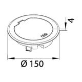 tehalit.VE-EE Pokrywa uchylna do p.instalacyjnej R02 o.cynkowy mosiądz