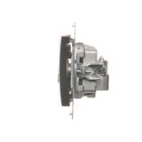 Simon 54 Gniazdo antenowe satelitarne podwójne SAT-SAT-RTV brąz mat