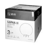 LUNA II oprawa ogrodowa kula, E27, max. 18W, IP65, biała, ?380