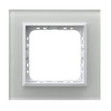 SONATA Ramka pojedyncza - kolor białe szkło R-1RGC/31/00